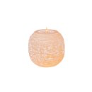 Tealight holder PINK Selenite, ball, approx. 700-800 g