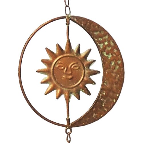 Rain chain "Sun & Moon", length 197 cm