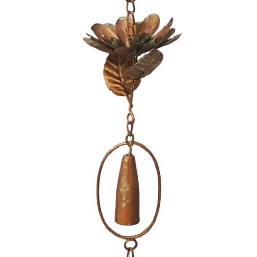 Rain chain "Flower bell", length 188 cm