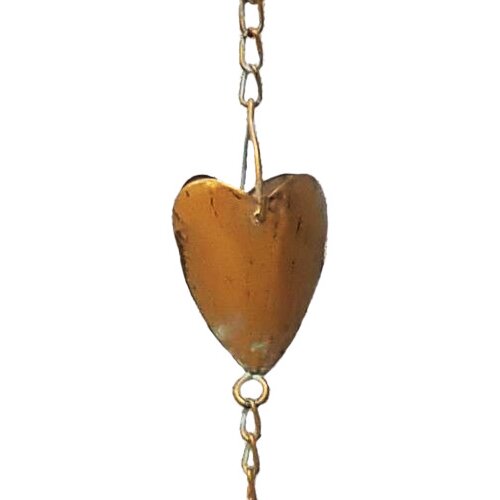 Rain chain "Heart bowl", length 146 cm